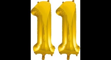 Folieballon nr. 11 Goud 86cm