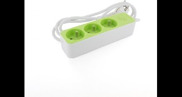 Chacon stekkerdoos 3 X 16A 1,5mm2 wit/groen 1,5M