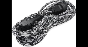 Chacon textiel verlengsnoer 3X1,5mm2 5m zwart/wit