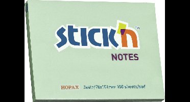 Stick'n sticky notes - 76x102mm - pastel groen - 100 memoblaadjes
