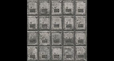 Reclaimed Vintage P.O. Boxes grijs behang (vliesbehang, grijs)