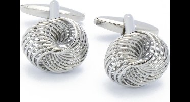 Manchetknopen - Acht Ringen Klassiek Zilverkleurig