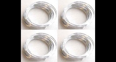 Draad Aluminium - Zilverkleurig - 1,5mm - Totaal 24 Meter