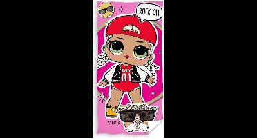 L.o.l. Surprise! Strandlaken Rock On Junior 70 X 140 Cm Katoen Rood