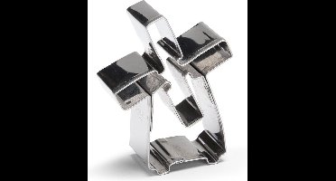 uitsteekvorm Windmodel 7 cm RVS zilver