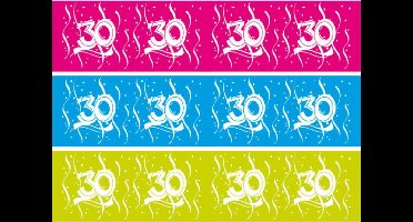 Afzetlint 30 jaar Swirls - 15 meter