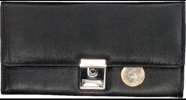 Alassio kelnerportefeuille - nappaleer - zwart - JU-42064