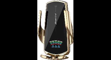 Draadloze autolader Auto Air Vent Telefoonhouder Stabiel snel Oplader Geschikt voor: iPhone & Samsung van 4,5-6,5 inch - Goud