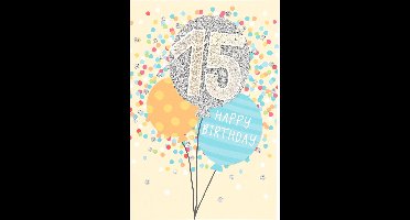 Cijferkaarten - De mooiste Leetijd - Verjaardagskaart 15 Happy Birthday