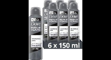 Dove Men+Care Invisible Dry Anti-transpirant Deodorant Spray - 6 x 150 ml - Voordeelverpakking