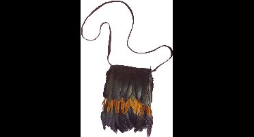 "Indiaanse tas met veren - Verkleedattribuut - One size"