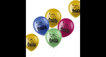 Folat - Ballonnen 'Welkom Sint & Piet' Meerkleurig - 6 stuks - 33 cm - Welkom Sinterklaas - Sinterklaas versiering - Sinterklaas intocht - Sinterklaas en Piet -sinterklaas Cadeautjes