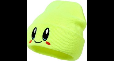 New Age Devi - Beanie met oogjes - Groen - Gebreide warme Hiphop muts