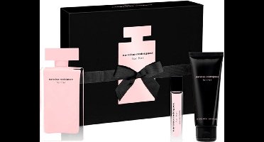 Narciso Rodriguez for Her Giftset - 100 ml eau de parfum spray + 10 ml eau de parfum tasspray + 50 ml bodylotion - cadeauset voor dames