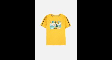 Looney Tunes - Daffy Duck & Porky Pig Kinder T-shirt - Kids 134/140 - Geel