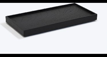 Eiken Plateautje - 'Matzwart' - Koffieplateau/Badkamerplateau/Dienblad/ Serveerplateau