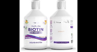 Swedish Nutra - Biotin- Biotine- Vitamine B7- Vloeibaar Supplementen - Haar - Huid - Nagels- Energie- GGO vrij - Gluten vrij - lactose vrij- 33 doseringen vloeibaar