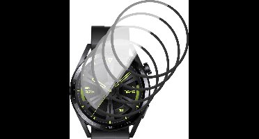 Screenprotector geschikt voor Huawei Watch GT 3 46 mm - PET Glasfolie Full Screen Protector - 4 Stuks