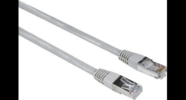 Hama 00200920 RJ45 Netwerkkabel, patchkabel CAT 5e F/UTP 20.00 m Grijs PVC-mantel, Verdraaide paren 1 stuk(s)