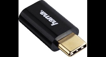 Hama 00133479 tussenstuk voor kabels USB Micro B USB Type-C Zwart