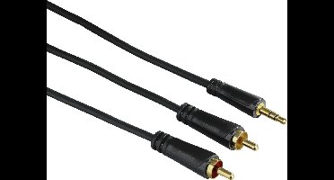 Hama 00122298 audio kabel 1,5 m 3.5mm 2 x RCA Zwart