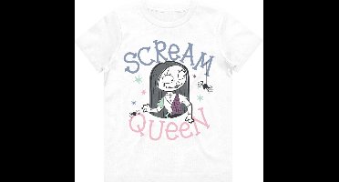 Disney The Nightmare Before Christmas - Scream Queen Kinder T-shirt - Kids tm 10 jaar - Wit