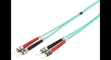Digitus DK-2511-02/3 Glasvezel kabel 2 meter ST I-VH OM3 Aqua-kleur