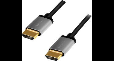 LogiLink HDMI AV Aansluitkabel [1x HDMI-stekker - 1x HDMI-stekker] 3 m Zwart-grijs
