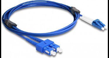 Vezel optische kabel met metalen Armouring LC Duplex naar SC Duplex Singlemode OS2 2 m