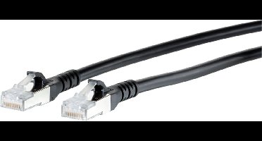 Metz Connect 1308451500-E RJ45 Netwerkkabel, patchkabel CAT 6A S/FTP 1.50 m Zwart Snagless 1 stuk(s)