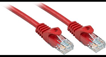 LINDY 48184 RJ45 Netwerkkabel, patchkabel CAT 6 U/UTP 3.00 m Rood Snagless 1 stuk(s)