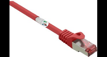 Renkforce RF-5136974 RJ45 Netwerkkabel, patchkabel CAT 6 S/FTP 1.00 m Rood Snagless, Vergulde steekcontacten, Vlambestendig 1 stuk(s)