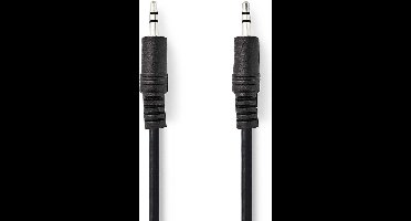 Nedis Stereo-Audiokabel - 3,5 mm Male - 3,5 mm Male - Vernikkeld - 0.50 m - Rond - Zwart - Doos