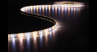 Perel Set met LED-strip, controller en voeding, 300 heldere 3528 LED's, 5 m, warm en koud wit