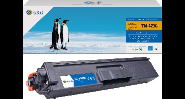 G&G TN423 toner Compatibel met Brother TN-423 Tonercartridge Cyaan 1 stuk(s) - Huismerk