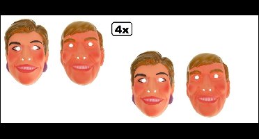 4x Masker Maxim en Willem volwassenen koningin prinses konings huis maxima koning festival thema feest look a like