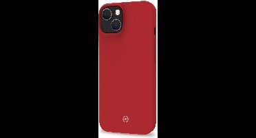 Celly Cromo Siliconen hoesje - Geschikt voor Apple iPhone 14 Plus - TPU Back Cover - Microfiber - Rood