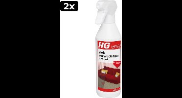 2x HG vlekverwijderaar extra sterk - 500ml - veilige zuurstofformule - geschikt voor alle soorten bekleding - met vuilafstotende werking - biologisch afbreekbaar