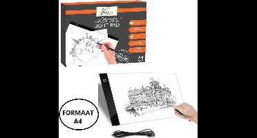 Nassau Fine Art A4 Lightpad - Dimbare Lichtbak - voor Tekenen en Diamond Painting