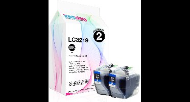 Inktdag inktcartridges voor Brother LC3219XL / LC3217/LC-3219/LC3219 BK, multipack van 2 stuks (2*zwart) Brother MFC-J5330 DW, J5730DW, J5930DW, J6530DW, J6535DW, J6930DW, J6935DW