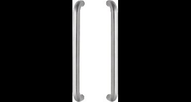 Intersteel Deurgrepen per paar U-vorm 830x80x30 mm HoH 800 mm rvs geborsteld
