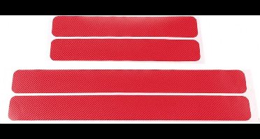 Rood Carbon Look Bescherming Instaplijsten Auto Passend Voor Audi A1 A3 A4 A5 A6 S3 S4 S5 5 Deurs 4 Stuks Lijsten Instaplijst Styling