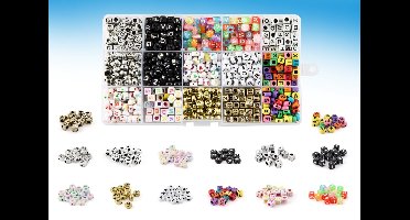 Sieraden maken voor meisjes 1200pcs - Kralen & Bedels - 15 verschillende soorten - Letterkralen - Hartjeskralen - ABC kralen in opbergbox - Joya Creative