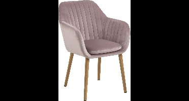 Bendt Eetkamerstoel 'Albin' Velvet, kleur Dusty Rose