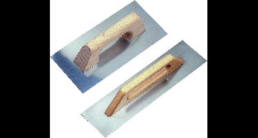 Bahco Roestvrij Staal Stucloper Met Blad En Lange Populierenhouten Steel 300 Mmx140 Mm Zilver