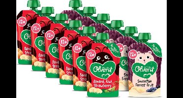 Olvarit Variatiemenu Knijpfruit 12+ Maanden - 2 smaken - 12 x 100g