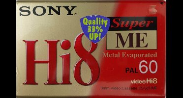 SONY Hi8 Cassette 60 Minuten Hi-8 Super ME Metal Evaporated