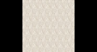 Dutch Wallcoverings - Grace 3D stitched cube cream - vliesbehang - 10m x 53cm - GR322302