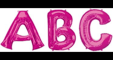 AMSCAN - Fuchsia aluminium letter ballon - Roze