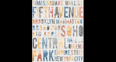 Dutch Wallcoverings - Loft- letters l.grijs - vliesbehang - 10m x 53cm - M508-19